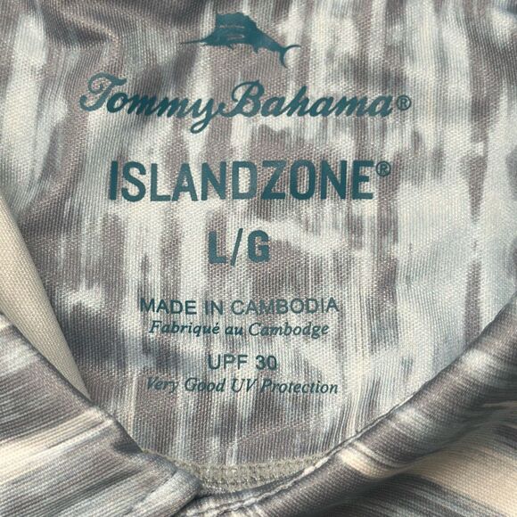 Tommy Bahama Polo Shirt Men's Large Tidepool Royale UPF 30 Islandzone - Picture 5 of 6